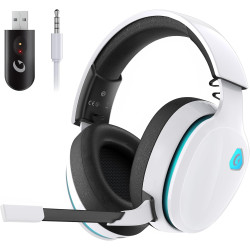 Gtheos 2.4GHz Wireless Gaming Headset for PS5, PS4 Fortnite & Call of Duty/FPS Gamers, PC, Nintendo Switch, Bluetooth 5.3 Gaming