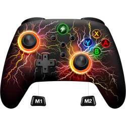 Wireless Switch 2 Pro Controller for Nintendo Switch Controller, Cool LED Wired PC Joysticks-Wireless iOS Gamepad/Android Remote/Programmable Nintendo Switch Accessories Interactive Gaming Figures