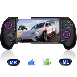 Wireless Mobile Gaming Controller, Mobile Game Controller for iphone/Android Handheld Gaming with Programmable/Hall Joystick/Turbo/Adjustable Dead Zone, Support Steam Link, Call of Duty, Roblox & Minecraft