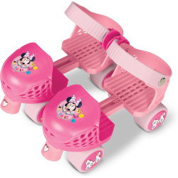 Minnie Mouse Junior Skates Includes Knee and Elbow Pads, Size Adjustable Design for Growing Feet