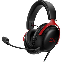 HyperX Cloud III – Wired Gaming Headset, PC, PS5, Xbox Series X|S, Angled 53mm Drivers, DTS Spatial Audio, Memory Foam, Durable 