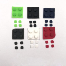 Upper LCD Screws Hole Cover for New 3DS XL LL Console Front Back Screw Rubber Feet Cover Replacement (Black)