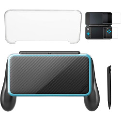Hand Grip Handle Holder Case Bracket for Nintendo 2DS XL with 1 Stylus and 1 Clear Case & 1 Screen Protector