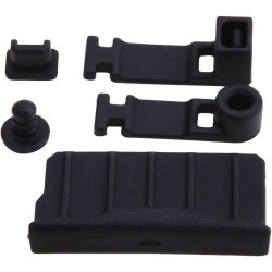 5PCS Dock Dust Plug Silicone Earphone Jack Charging Dust Proof Cover Dust Stopper Dustproof Case Kits for 3DS / New 3DS / 3DS XL LL/New 3DS XL LL Console Black