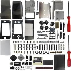SUNJCO Housing Shell for Nintendo 3DS System Replacement Screen Tools Console, Includes Housing, All Buttons and Contact Pads, Battery Cover, Screws and Screwdrivers (Black)
