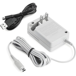 3DS Charger - Compatible with Nintendo 3DS, 3DS/DSi/2DS XL, 2DS, DSi, New 3DS and 2DS XL - Replacement Power Cord for Nintendo Handheld Console, Universal 100V-240V AC Wall Adapter(Gray)