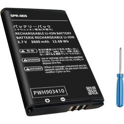 SPR-003 Battery, 3600mAh New Upgrade High Capacity Battery Replacement for Nintendo 3DS XL/New 3DS XL/ 3DS LL/New 3DS LL/SPR-001/ RED-001 Game Console with Repair Tool Kit - 1 Pack