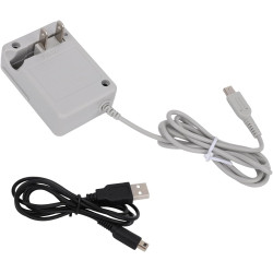 Charger Kit for 3DS, Premium PVC Charger Compatible with 3DS/ DSi/DSi XL/ 2DS/ 2DS XL/New3DS with Charging Cable for Home Travel 100-240V Wall Plug Power Adapter