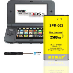 SPR-003 Battery, 2500mAh High Capacity Compatible with Nintendo 3DS XL 3DS LL SPR-003 and New 3DS XL RED-001 SPR-A-BPAA-CO Console with Repair Screwdriver