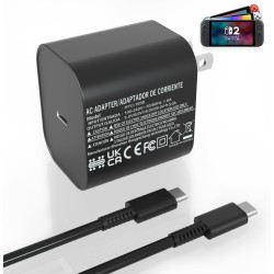 Switch Charger for Nintendo Switch2(2025),60W AC Power Supply Adapter Compatible Switch2/Steam Deck,Fast Charge Support Switch TV Dock Mode Output 20V3A with 5FT USB Type-C Charging Power Cord Cable