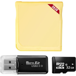 2025 Version Gold Pro Micro SDHC Dual Core Revolution Cartridge, Including 32GB MicroSD TF Card and USB Adapter, Compatible with New 2DS/3DS/XL NDSL NDSI, NO Timebomb