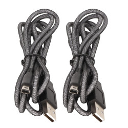 2 Pack USB Charging Cable 3DS, 2DS, New 3DS XL, DSi LL - 5ft Power Cord for Gaming Handhelds