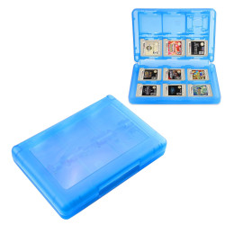 3DS Game Holder Card Case, 28-in-1 Game Holder Card Case Compatible with Nintendo NEW 3DS / NEW 3DS XL / 3DS / 3DS XL / DSi / DSi XL / DS / NEW 2DS /NEW 2DS XL / 2DS/ 2DS XL Catridge Storage Box (Blue)