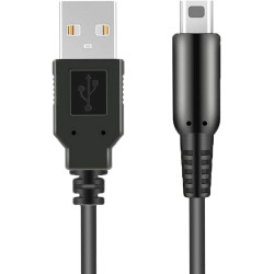 3DS USB Charger Cable, Power Charging Lead for Nintendo 3DS, 2DS, DSi - Black