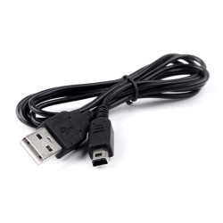 Tomee Black USB Charging Cable for Nintendo 2DS XL, 3DS, 3DS 2DS, DSi - Minimalist Style, USB Connectivity