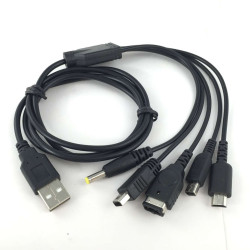 Zeedy 5 in 1 USB CHARGER CABLE FOR NINTENDO 3DS 3DS XL NDSL SONY PSP WII U