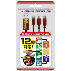 コロンバスサークル (New3DS/LL・3DS/LL・PSVita2000・iPhone・その他) レトロマルチUSB充電ケーブル
