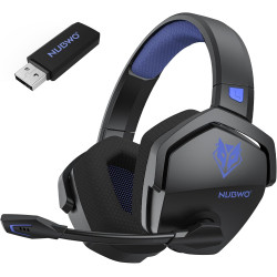 NUBWO Wireless Gaming Headset with Mic for Ps5 Ps4 PC, Zero Interference, 100-Hour Battery All-Day Play, 23ms Sync​ for Fortnite
