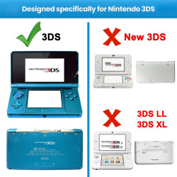 OSTENT Anti-Shock Hard Aluminum Metal Box Cover Case Shell for Nintendo 3DS Console Color Silver