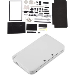 Full Housing Case, Cover Shell Repair Parts Complete Fix Replacement Kit Full Housing Case Cover Shell Repair Parts Complete Replacement Kit for 3DS XL(White)