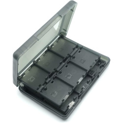 28-in-1 Game Card Case Storage Box for 3DS / DSi / DS / DS Lite - Protective Organizer (Black)