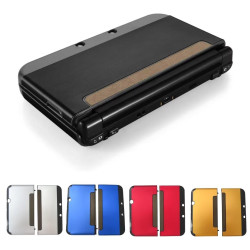 Black Aluminum + Plastic Protector Case Cover Protective Hard Shell Skin for Nintendo New 3DS XL LL (2015 Model) ONLY