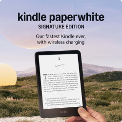Amazon Kindle Paperwhite Signature Edition 32GB – Our fastest Kindle with auto-adjusting front light, wireless charging, and weeks of battery life – Metallic Black