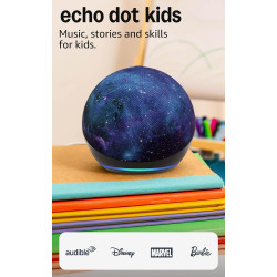 Amazon Echo Dot Kids (newest model) - Designed for kids, with Alexa+ Early Access, parental controls, Includes 1 Year of Amazon Kids+, Stardust