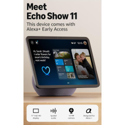 Amazon Echo Show 11 (newest model), Vibrant Full-HD 11" display with more viewing area and spatial audio, with Alexa+ Early Access, Graphite