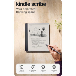 Amazon Kindle Scribe (32GB) - Your notes, documents and books, all in one place. With built-in AI notebook summarization. Includes Premium Pen - Tungsten