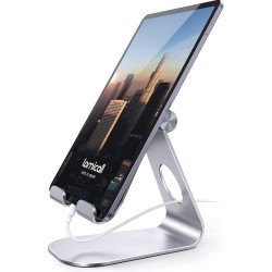 Lamicall Tablet Stand, Adjustable Tablet Holder - Desktop Stand Dock Holder Compatible with 4-13" Tablets Such as iPad Pro 11, 9