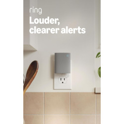 Ring Chime (Newest Model) — Enhanced audio for real-time alerts you can hear from anywhere, easy plug-in setup, simple wifi & Bluetooth connectivity, sleek design, White