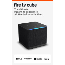 Amazon Fire TV Cube, with AI-powered Fire TV Search, Hands-free streaming device with Alexa, Wi-Fi 6E, 4K Ultra HD