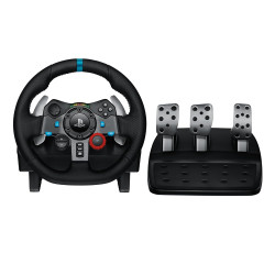 Logitech G29 Driving Force Racing Wheel and Floor Pedals, Real Force Feedback, Stainless Steel Paddle Shifters, Leather Steering
