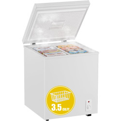 Bodacious 3.5 cuft Chest Freezer - Compact, Energy-Efficient & Quiet Mini Deep Freezer with Removable Baskets for Apartments, RVs, and Garages