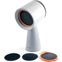 BREETEE Portable Range Hood Kitchen–5-Layer Filter Compact Desktop Exhaust Fan, Powerful 3-Speed Smoke Removal, Low Noise Countertop Range Hood, Oil Cup, for Apartments, Dorm, RV, Indoor BBQ–Off-white