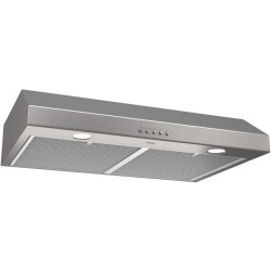 Broan-NuTone BCSQ130SS Three-Speed Glacier Under-Cabinet Range Hood with LED Lights ADA Capable, 1.5 Sones, 375 Max Blower CFM, 30-Inch, Stainless Steel