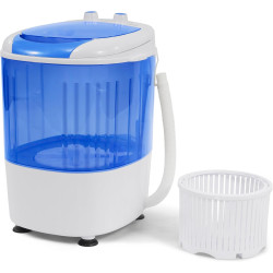 Elevon Mini Spin Dryer Portable Washing Machine, Compact Laundry for Home, Apartment, RV, Blue