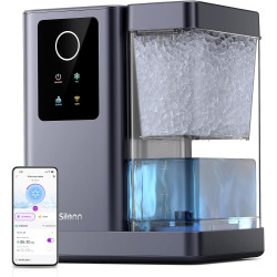Silonn Nugget Ice Maker Countertop with APP & Voice Control, Self Cleaning Ice Machine with 3L Large Water Tank, 40 lbs/24H Soft Chewable Ice, Portable Pebble Ice Maker for Home, Kitchen and Party
