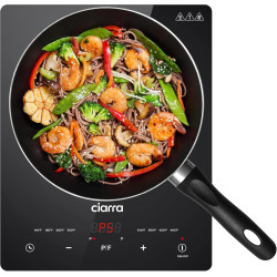 CDV 1800W Portable Induction Cooktop, Ultra Slim Single Electric Countertop Burner with Sensor Touch and Digital timer ETL Approved.