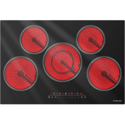 GASLAND 30 Inch Electric Cooktop 5 Burners, 8200W Built-in Radiant Glass Stove Top, 220-240V Electric Ceramic Cooktop with 9 Power Levels, Slide Touch Control, Child Safety Lock &Timer, Hard Wire