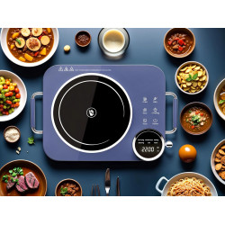 Advwin Single Burner Electric Cooktop 110V,2200W Portable Electric Stove with Handle,Knob Control, 4H Timer & Overheat Protection,Ceramic Infrared Countertop Burner,Compatible for All Cookwares