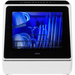 HAVA Countertop Dishwasher, 6 Programs Portable Dishwashers with 5L Built-in Water Tank, No Hookup Needed, Baby Care & Air-Drying Function for Apartments and RVs