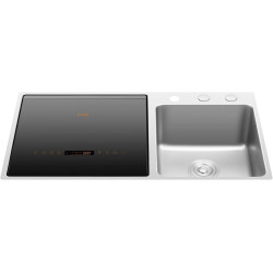 FOTILE SD2F-P5L 3-in-1 In-Sink Dishwasher & Kitchen Sink Combo with 360° Cleaning, Produce Wash, Child Lock, Energy Efficient for Space-Saving Hygienic Kitchen Solutions (Dishwasher on the Left)