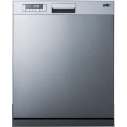 Summit DW2435SSADA 24"" ADA Compliant Dishwasher with 12 Place Settings 5 Cycles Digital Touch Control Energy Star in Stainless Steel