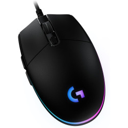 Logitech G203 Wired Gaming Mouse, 8,000 DPI, Rainbow Optical Effect LIGHTSYNC RGB, 6 Programmable Buttons, On-Board Memory, Scre