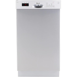 Avanti 18-Inch Dishwasher Machine with LED Display, Fits 8 Place Settings with 3 Wash Options, 6 Automatic Cycles Includes Rinse Aid Dispenser with Low Noise Rating, 53db, Stainless Steel