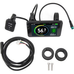 Gonetre Electric Cycling T8 LCD Display Colorful Screen 24V 36V 48V 52V 60V 72V Water Proof Electric Cycle LCD Display Panel for Replacement
