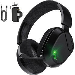 Wireless Gaming Headset for Xbox Series X/S, Xbox One, PS5, PC, Mac, Bluetooth 6.0 Gaming Headphones with Flip-to-Mute Noise-Can