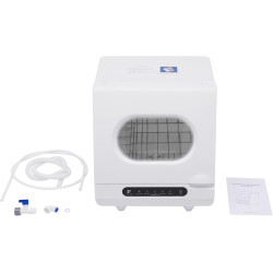 Portable Countertop Dishwasher with 1.5-meter Inlet/Outlet Hoses, 5 Wash Programs, 162°F High-Temp Mini Dishwasher Countertop, Compact Dishwasher for Apartments, Dorms, Rvs, Transparent Design (A)